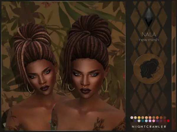 The Sims Resource: Nala hair by Nightcrawler for Sims 4