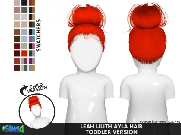 Coupure Electrique: Leahlillith`s Ayla hair retextured for Sims 4