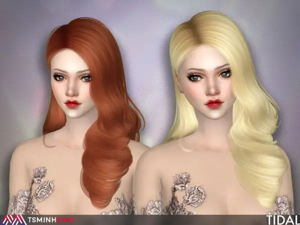 The Sims Resource: Tidal Hair 53 by TsminhSims for Sims 4