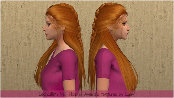 Mertiuza: LeahLillith`s Nelli hair retextured for Sims 4