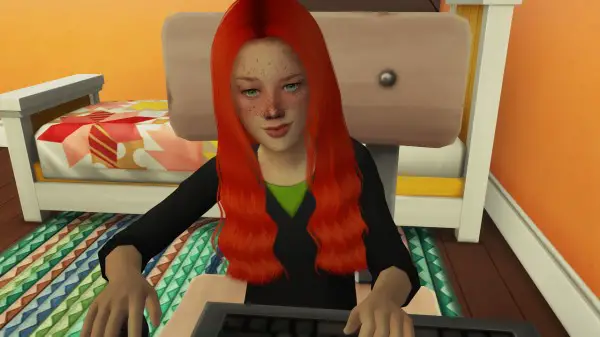 Coupure Electrique: Tsminh`s Pure hair retextured for Sims 4