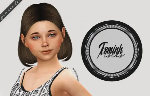 Simiracle: Tsminh`s Pisces hair retextured   Kids Version for Sims 4