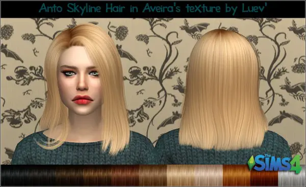 Mertiuza: Anto`s Skyline hair retextured for Sims 4