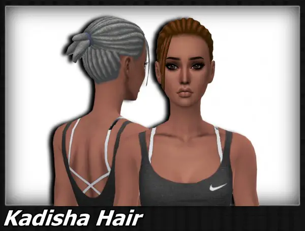 Mikerashi: Kadisha hair retextured for Sims 4