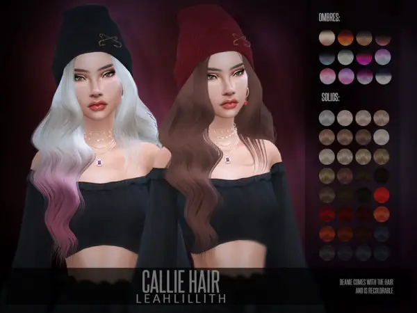 The Sims Resource: Callie Hair by Leah Lillith for Sims 4