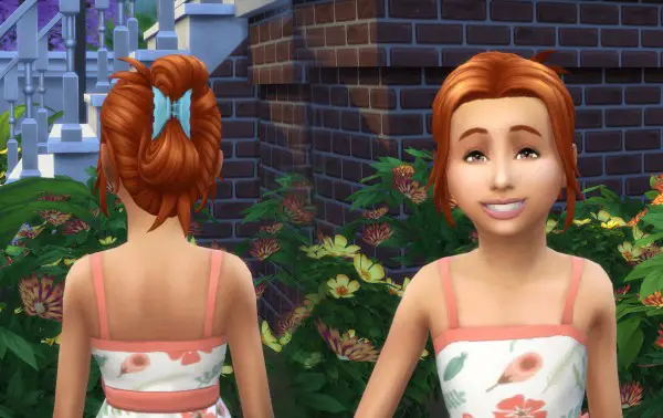 Mystufforigin: Claw Clip Up do for Girls for Sims 4
