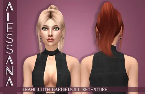 Alessana Sims: LeahLillith`s Barbiegirl Hair Retextured for Sims 4