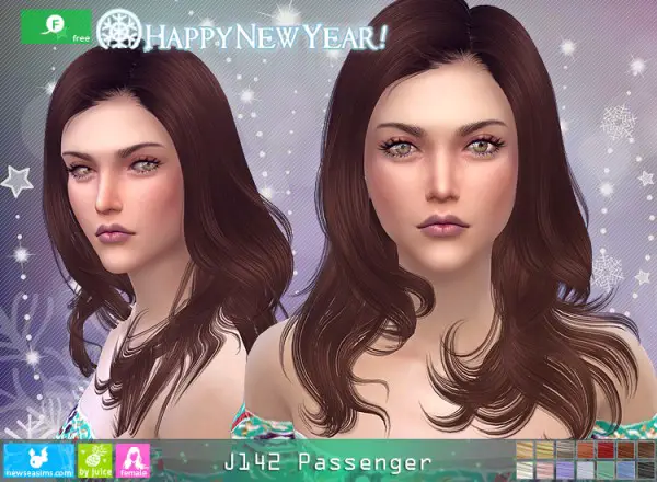 NewSea: J142 Passenger hair for Sims 4