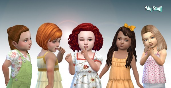 Mystufforigin: Toddlers Hair Pack 16 for Sims 4