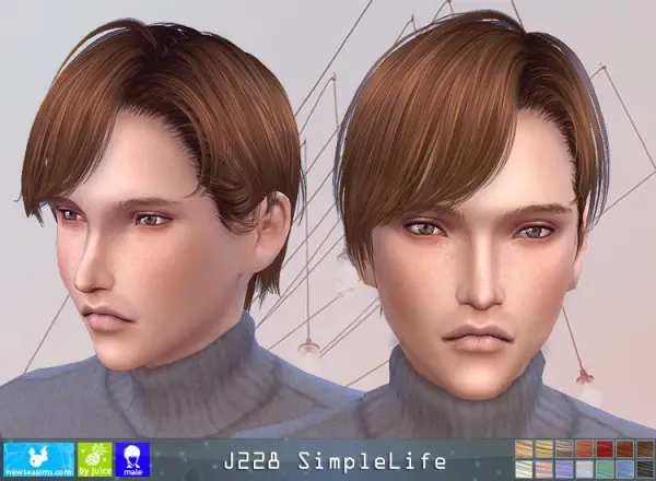 NewSea: J228 Simplelife hair for Sims 4