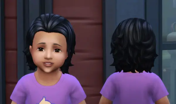 Mystufforigin: Messy Mid Length hair retextured for Sims 4