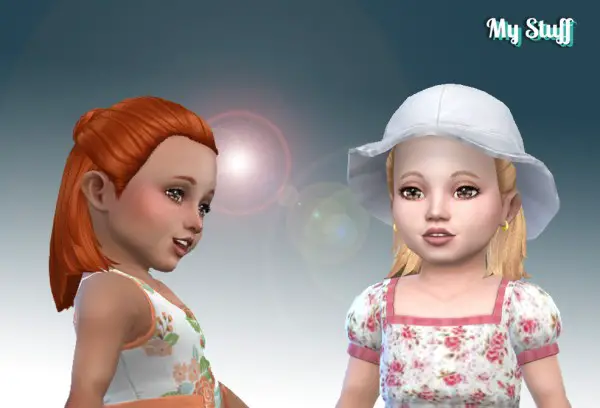 Mystufforigin: Modest Bun for Toddlers for Sims 4
