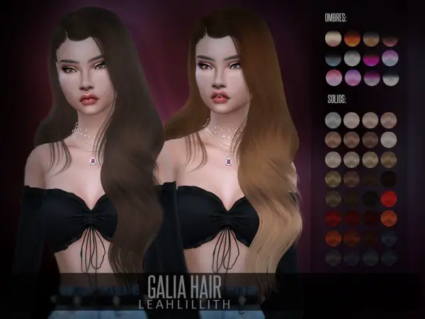 The Sims Resource: Galia Hair by Leah Lillith for Sims 4