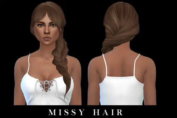 Leo 4 Sims: Missy hair recolored for Sims 4