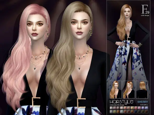 The Sims Resource: Sherry n29 hair by S Club for Sims 4