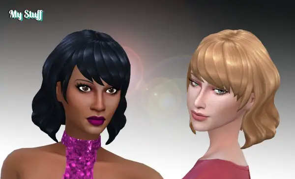 Mystufforigin: Samantha Hair retexured for Sims 4