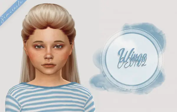 Simiracle: Wings OE0102 hair retextured for Sims 4