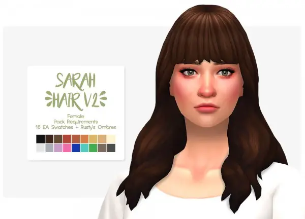 Nolan Sims: Sarah hair v2 for Sims 4
