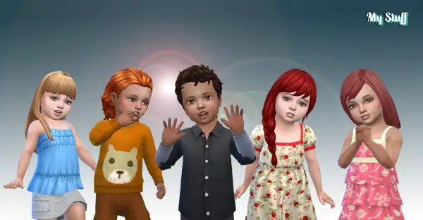 Mystufforigin: Toddlers Hair Pack 17 for Sims 4