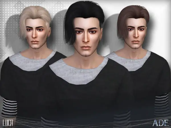 The Sims Resource: Luca hair by Ade Darma for Sims 4