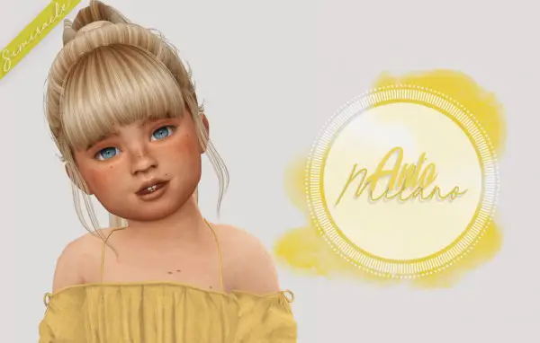 Simiracle: Anto`s Milano hair retextured   Toddler Version for Sims 4