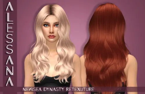 Alessana Sims: Newsea`s Dynasty​ Hair retextured for Sims 4