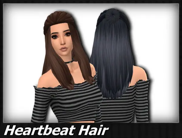 Mikerashi: Anto`s heartbeat hair retextured for Sims 4