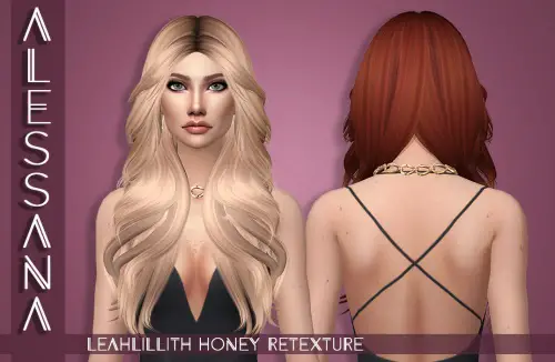Alessana Sims: LeahLillith`s Honey hair retextured for Sims 4