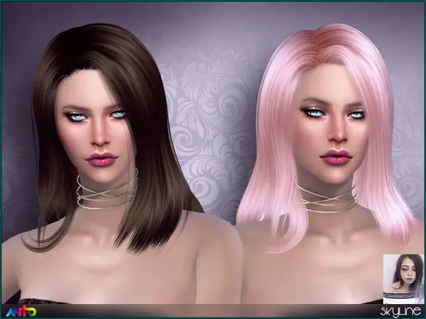 The Sims Resource: Skyline Hair by Anto for Sims 4