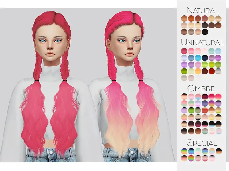 The Sims Resource Leahlilliths Alessia Hair Retextured By Kalewa