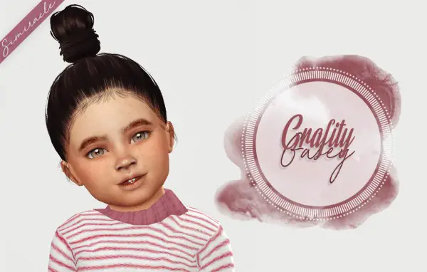  Simiracle: Gasey hair retextured   Toddler Version for Sims 4