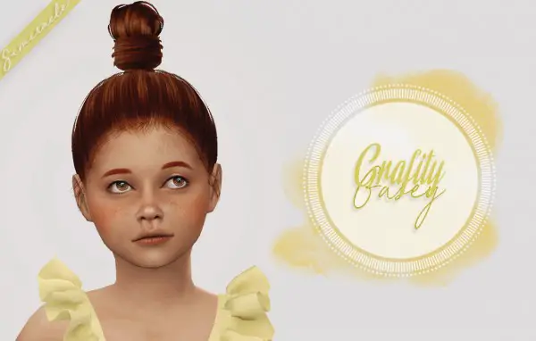 Simiracle: Gasey hair retextured   kids version for Sims 4