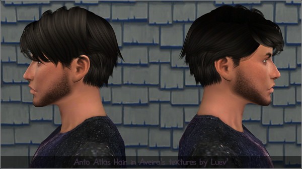 Mertiuza: Anto`s Atlas hair retextured for Sims 4