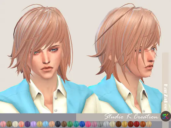 Studio K Creation: Animate hair 89 Hiromi for Sims 4