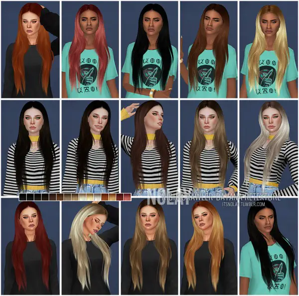 Mod The Sims: Nightcrawler`s Dayana Retextured by Nolay for Sims 4
