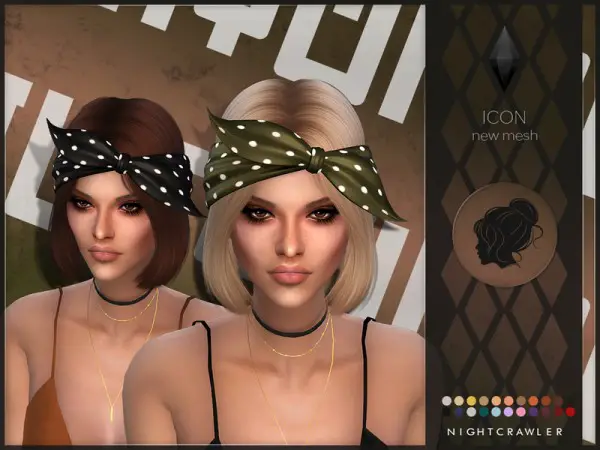 The Sims Resource: Icon hair by Nightcrawler for Sims 4