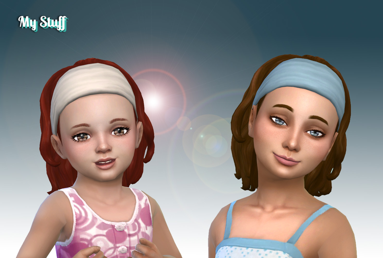 Sims 4 Hairs Mystufforigin Med Wavy Bandana Hair Retextured Sims 4 hairs mystufforigin med wavy bandana hair retextured