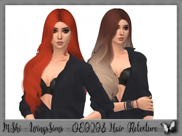 The Sims Resource: WingsSims   OE0208 Hair Retextured by Mikerashi for Sims 4