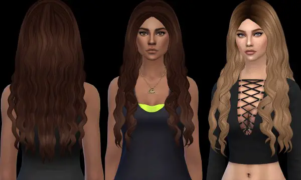 Leo 4 Sims: April hair recolored for Sims 4