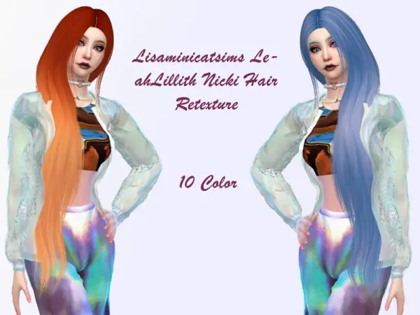 The Sims Resource: Leahlillith`s Nicki hair retextured by for Sims 4