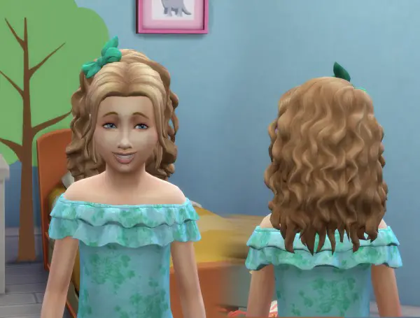Mystufforigin: Leonaro hair retextured for girls for Sims 4