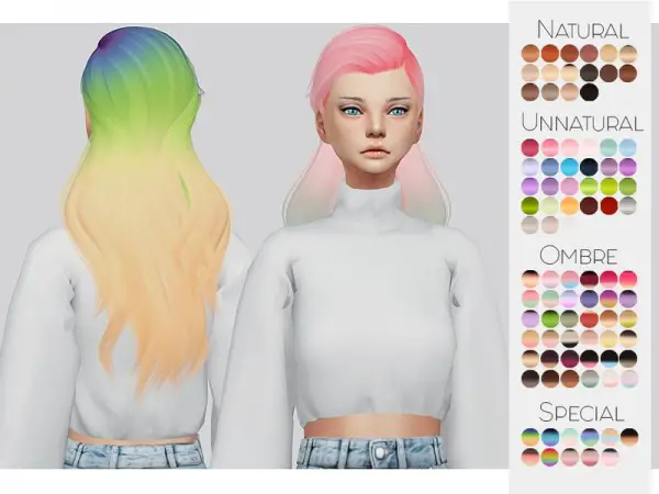 The Sims Resource: LeahLillith`s Palace hair retextured for Sims 4