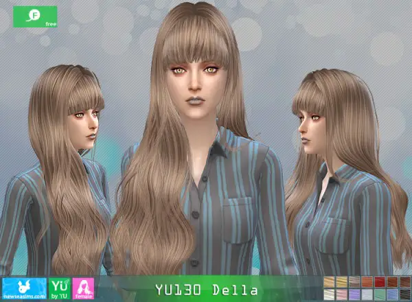 NewSea: YU130 Della hair for Sims 4