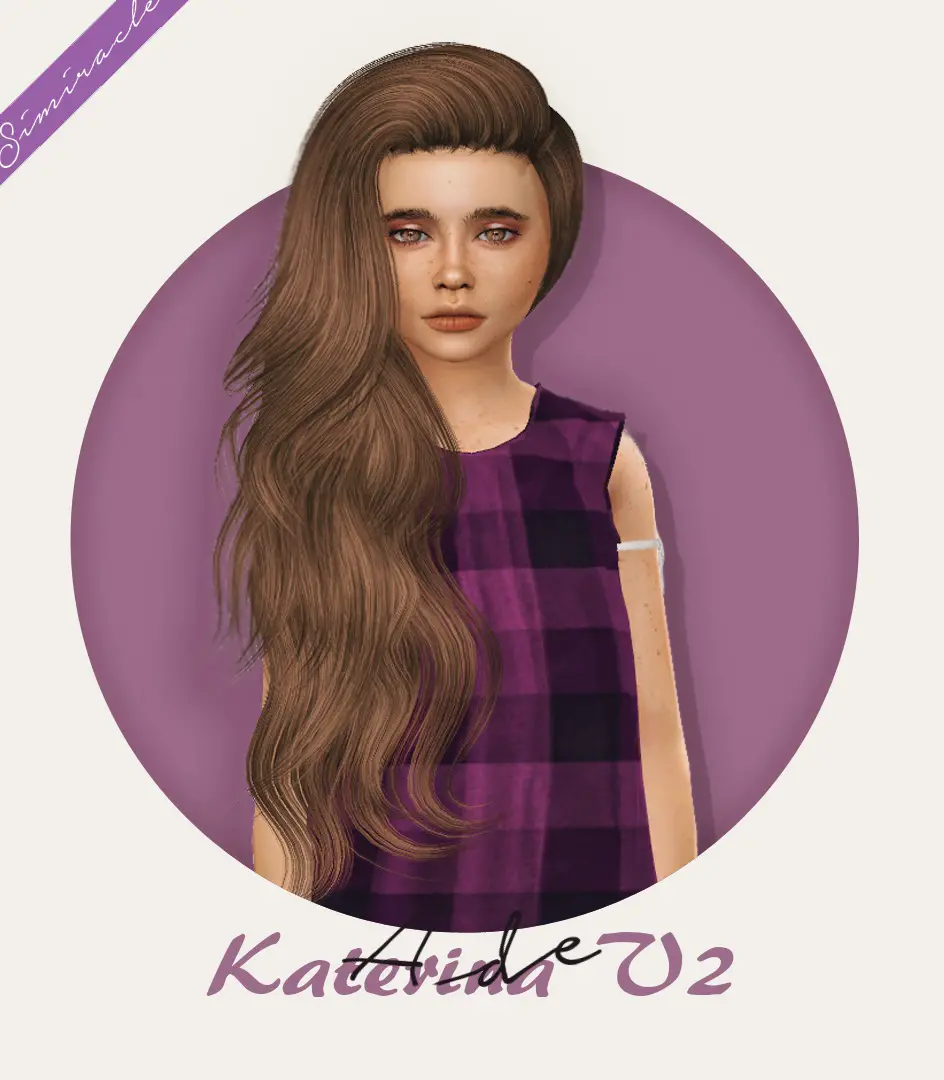 Simiracle Ade Darmas Katerina V2 Hair Retextured Kids Version Sims