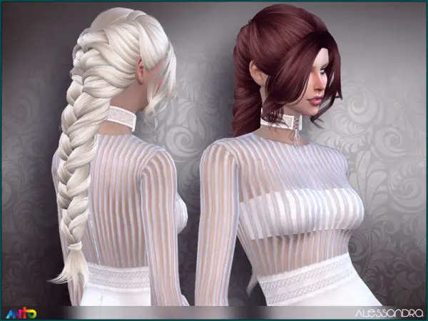 The Sims Resource: Alessandra Hair by Anto for Sims 4