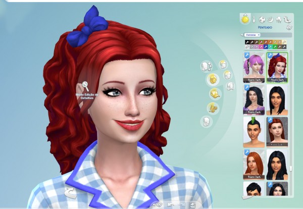 Mystufforigin: Leonora Hair retextured for Sims 4