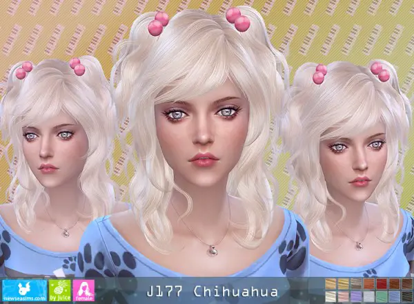 NewSea: J177 Chihuahua hair for Sims 4