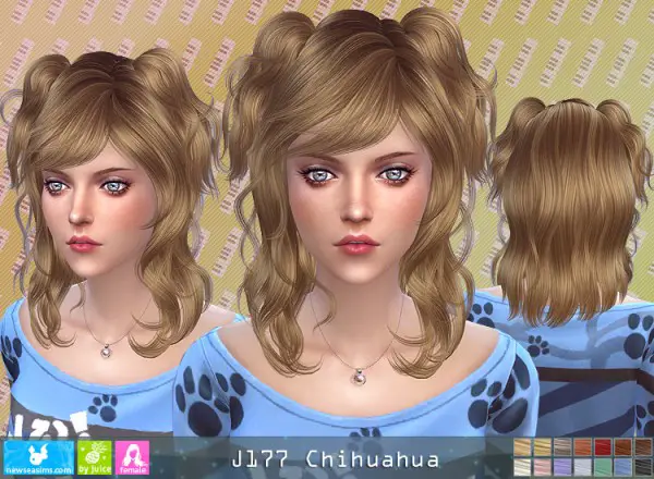 NewSea: J177 Chihuahua hair for Sims 4