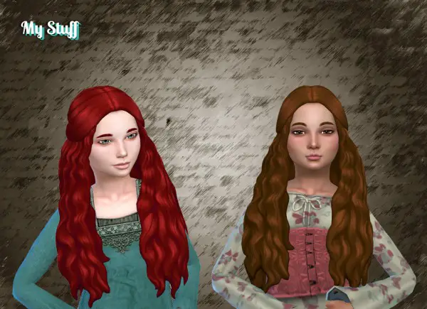 Mystufforigin: Jayden Hair retextured for girls for Sims 4