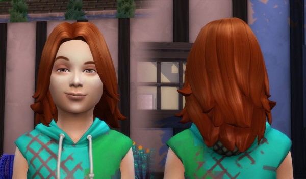 Mystufforigin: John hair retextured for Kids for Sims 4